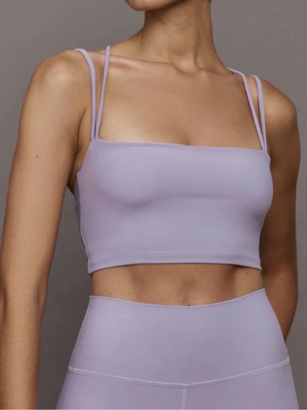 Carbon38 Strappy Lavender Melt Longline Bra